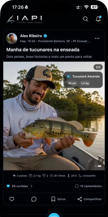 Segunda captura de uma pescaria no feed real do IAPI